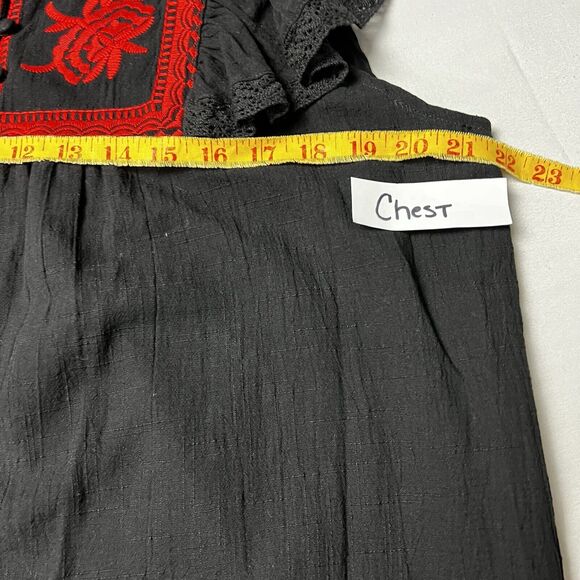 See & Be Seen Floral Embroidered Mini Sheath Dress Dark Romantic Whimsical Artsy - Picture 7 of 13